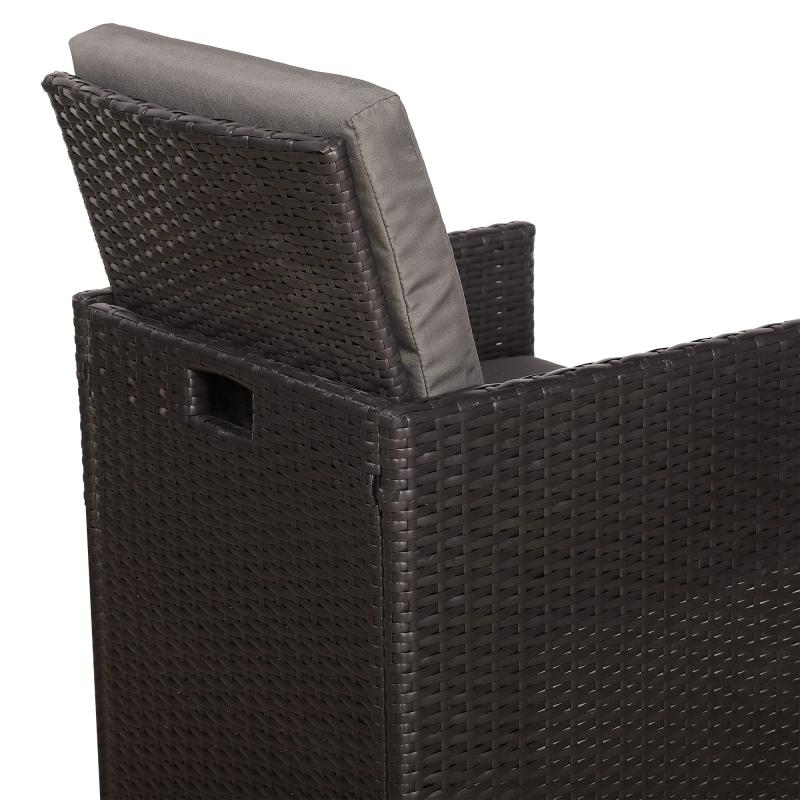 Burford Range Rattan Furniture Set for Balcony Poolside in Brown Rattan