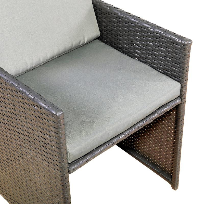 Burford Range Rattan Furniture Set for Balcony Poolside in Brown Rattan
