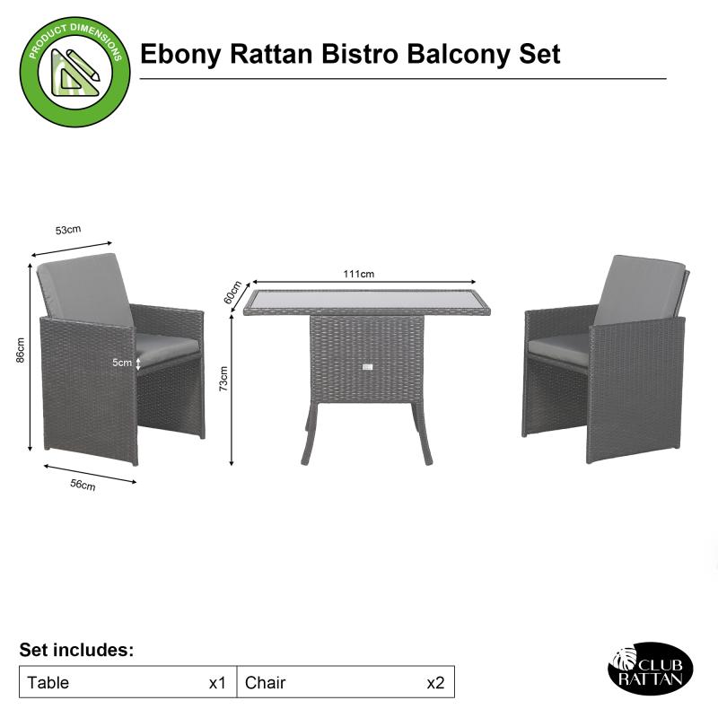 Burford Range Rattan Furniture Set for Balcony Poolside in Brown Rattan