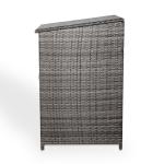 Maldives wheelie bin shed / store in Grey Rattan Weave (WBS-1G)